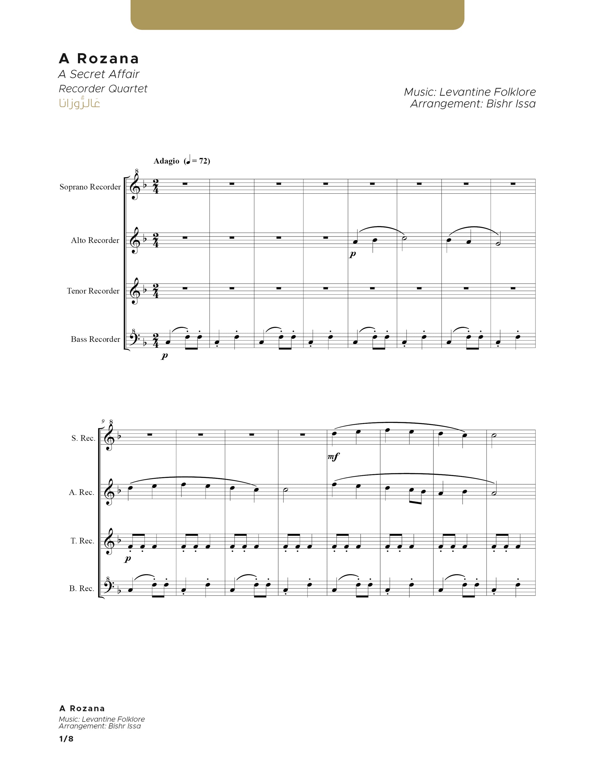 A Rozana_Recorder Quartet