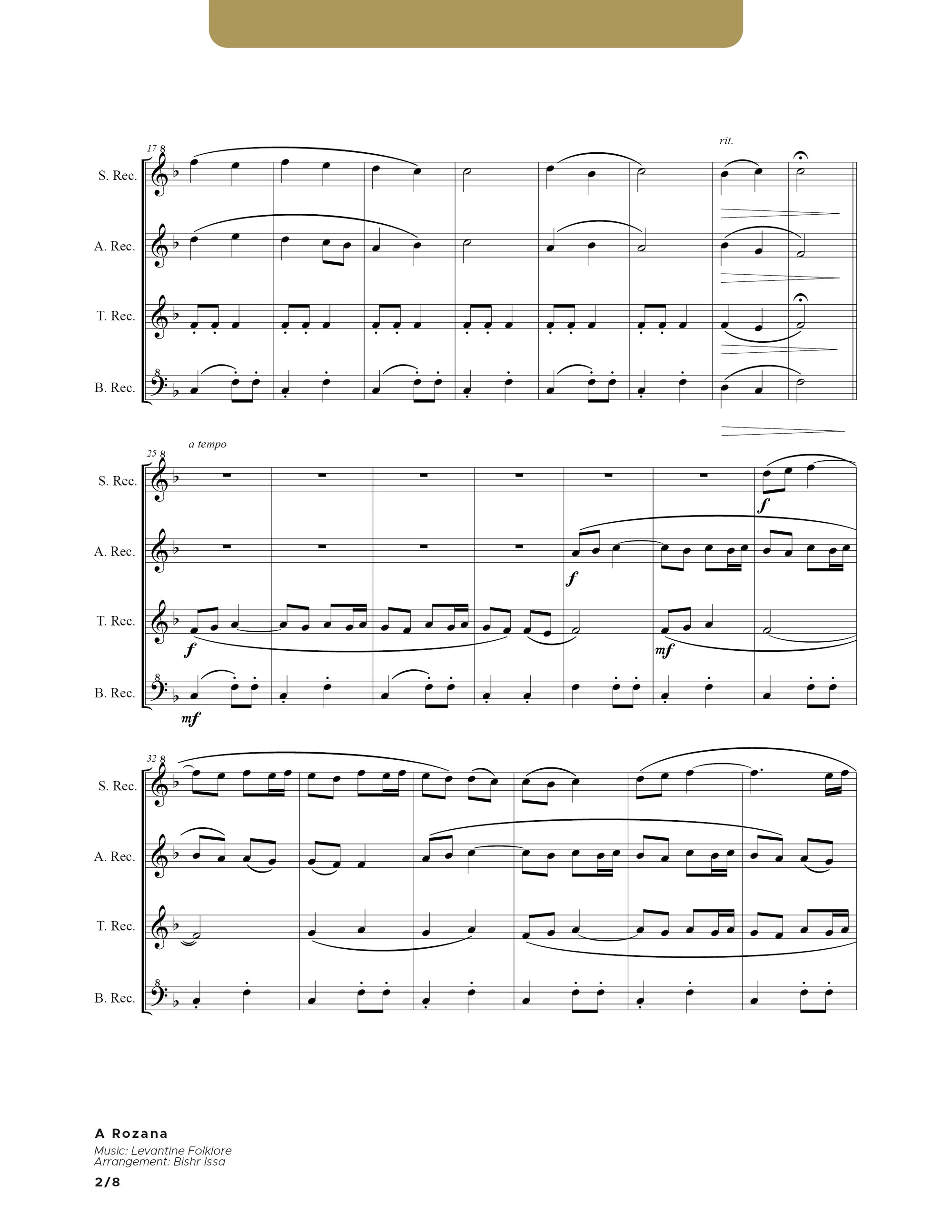 A Rozana_Recorder Quartet