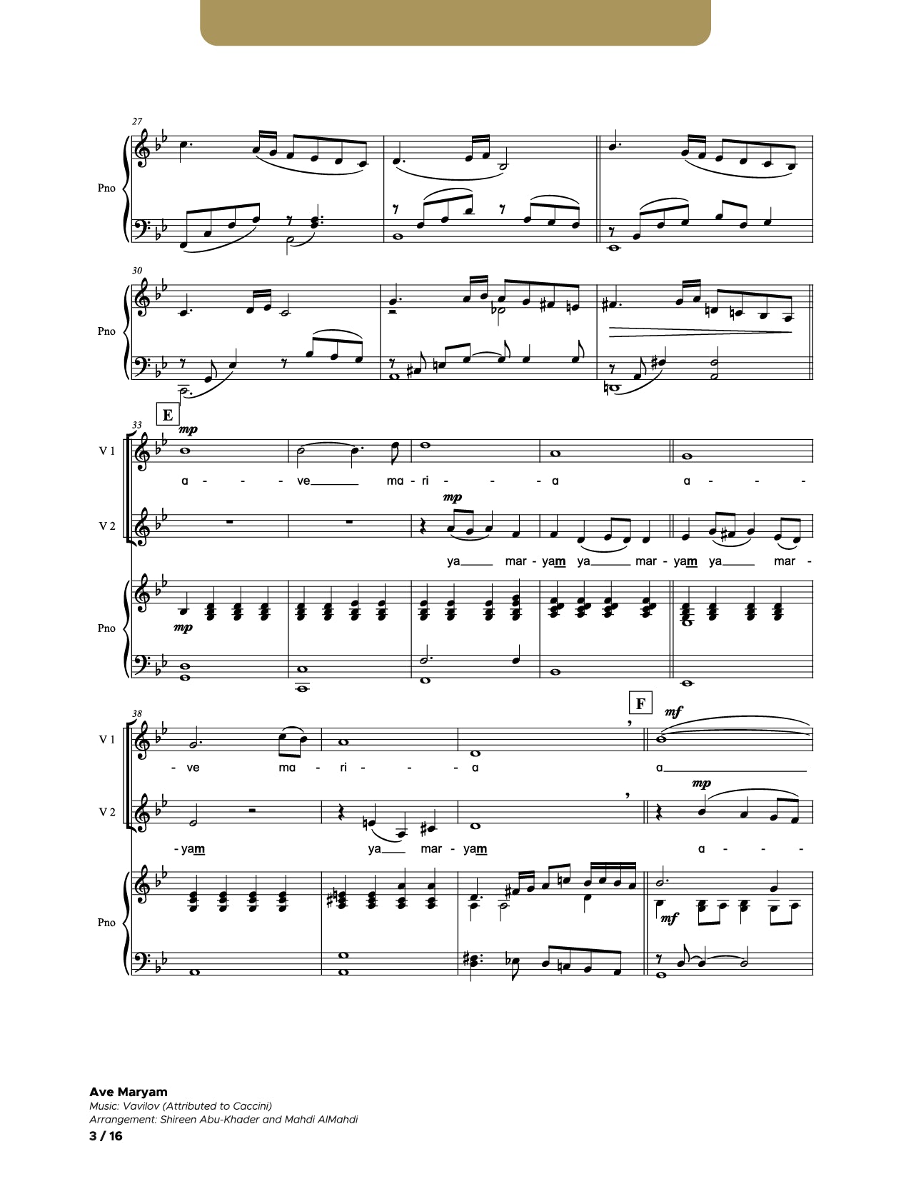 Ave Maryam_Two Voices and Piano