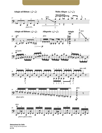 Distractions for Cello