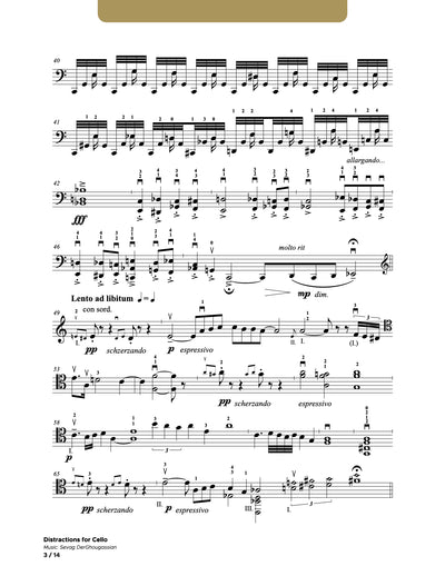 Distractions for Cello