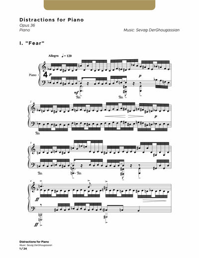 Distractions For Piano