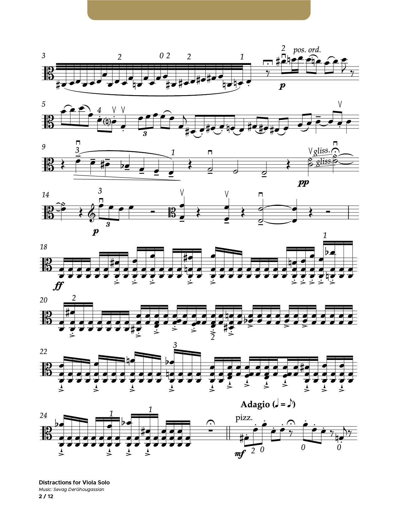 Distractions for Viola Solo
