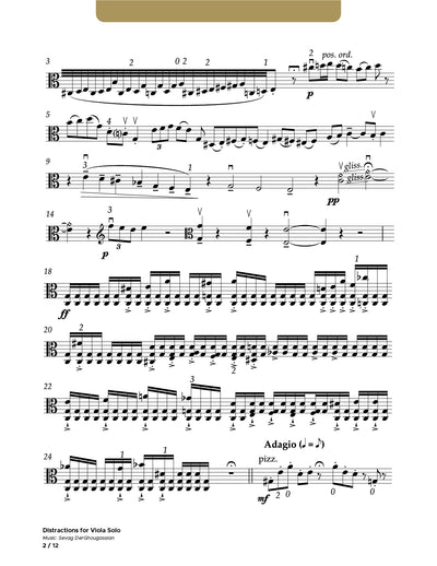 Distractions for Viola Solo