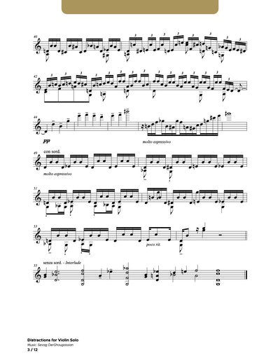Distractions for Violin Solo
