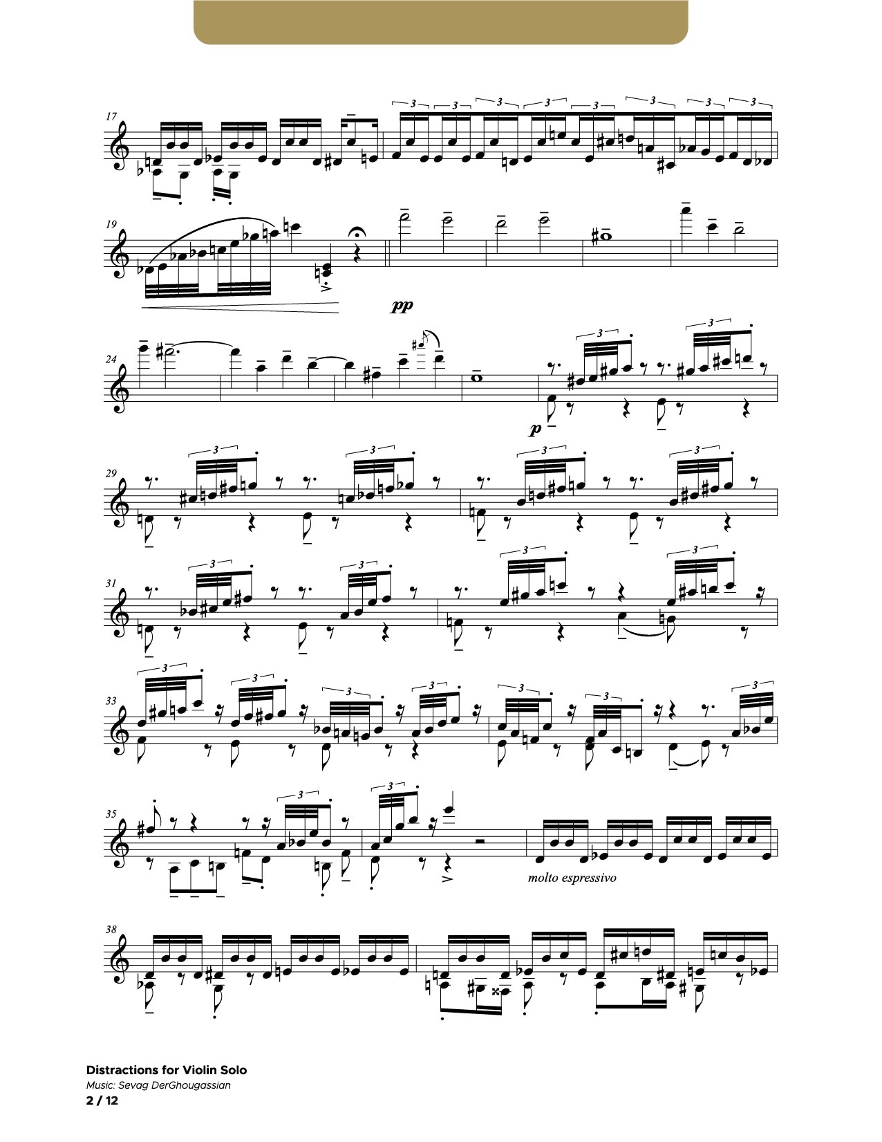 Distractions for Violin Solo