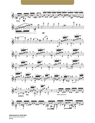 Distractions for Violin Solo