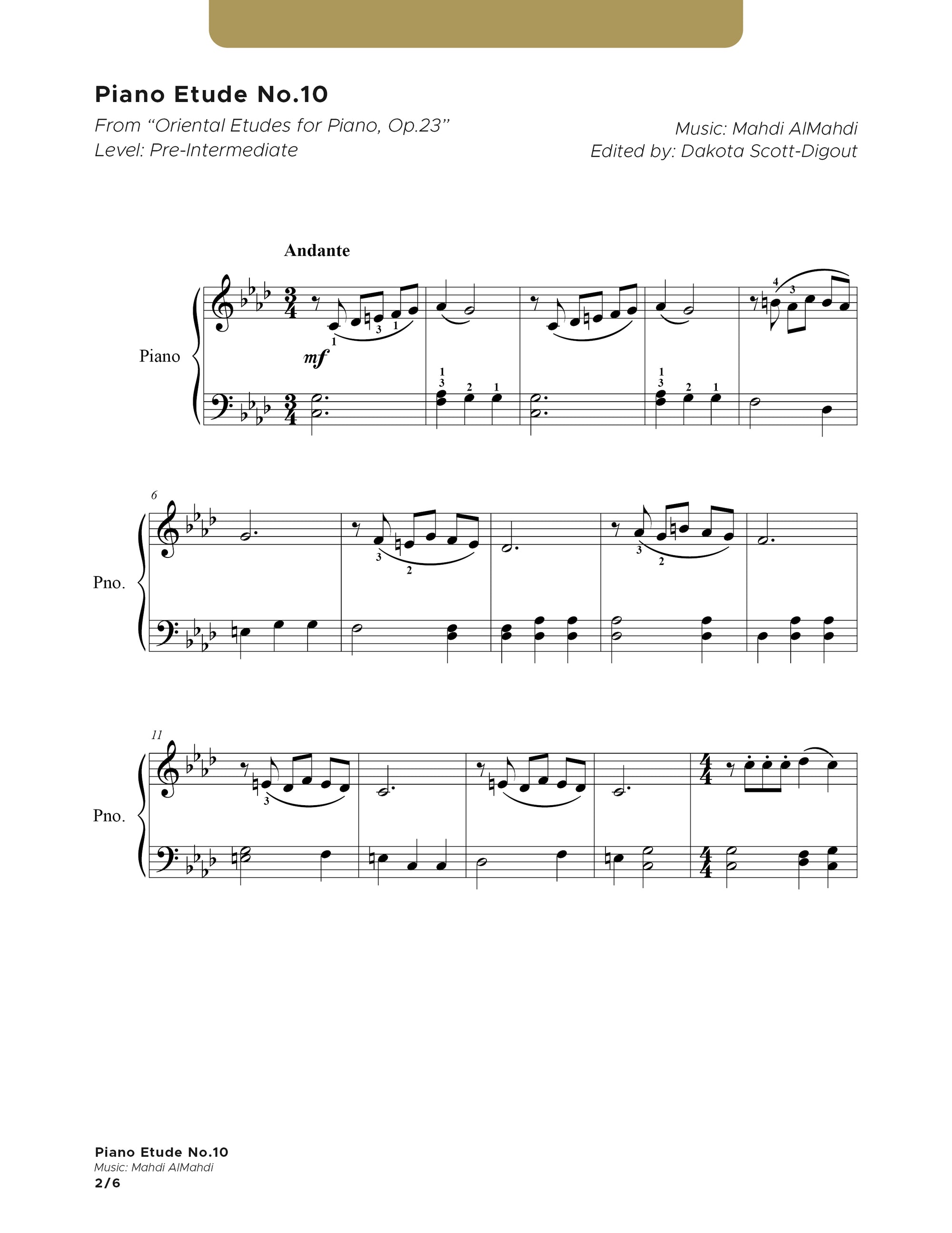 Piano Etude No.10