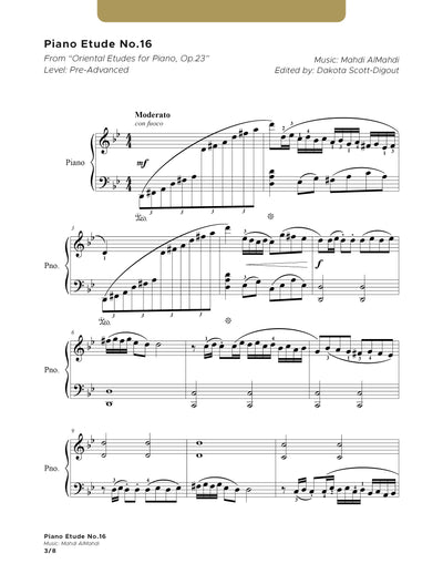 Etude pour piano n°16