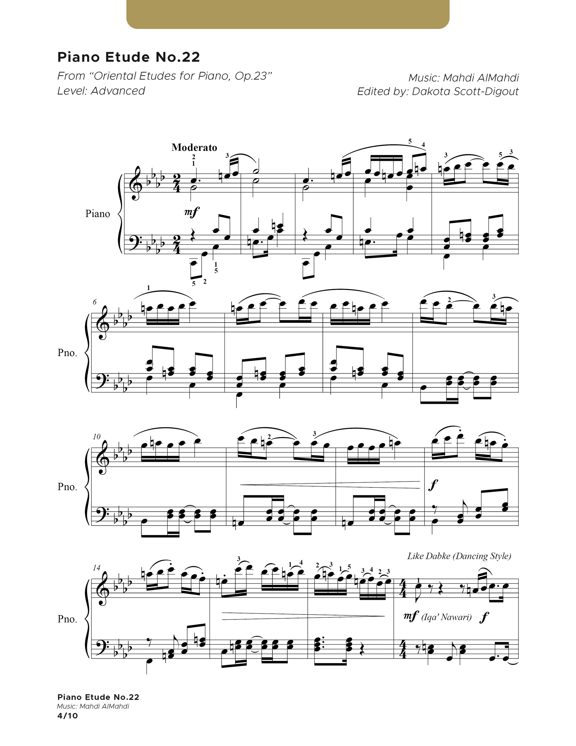 Piano Etude No.22