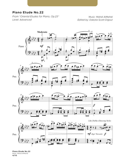 Etude pour piano n°22