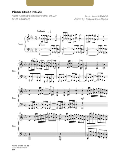 Etude pour piano n°23