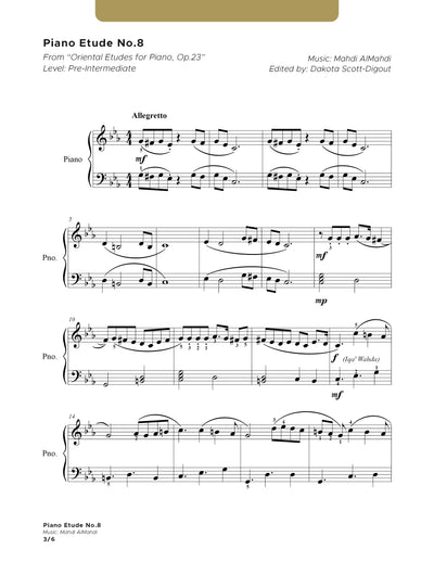 Etude pour piano n°8
