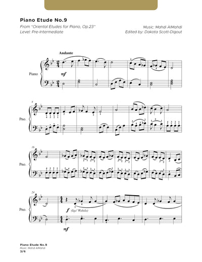 Etude pour piano n°9