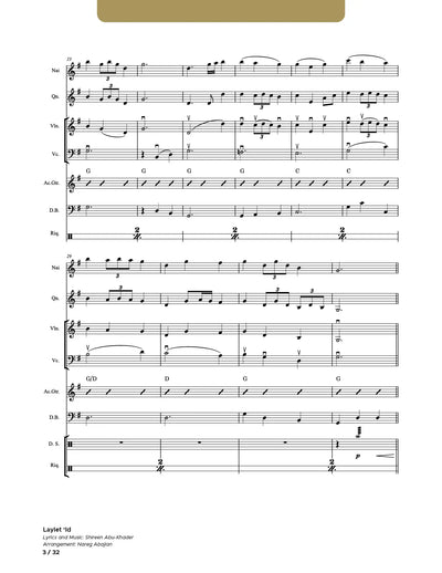 Laylet Id_SATB and Instruments (Conductor Score)