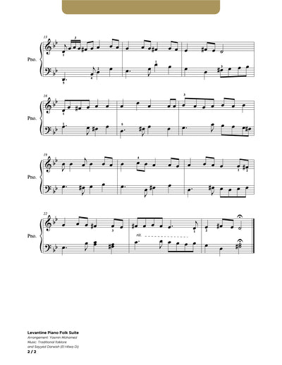 Levantine Piano Folk Suite