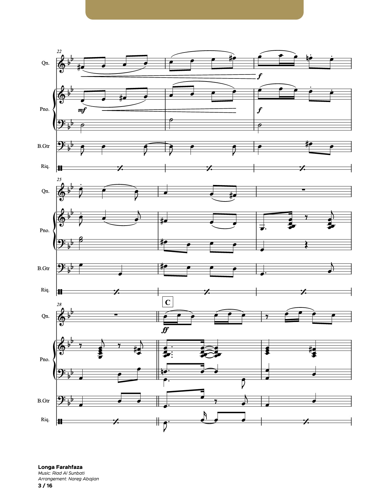 Longa Farahfaza_Qanun_Piano_Bass Guitar_Riq