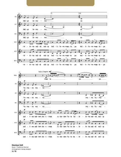 Mawlaya Salli_Two SAB Choirs