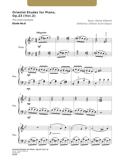 Études orientales pour piano, Op.23 (Vol.2)