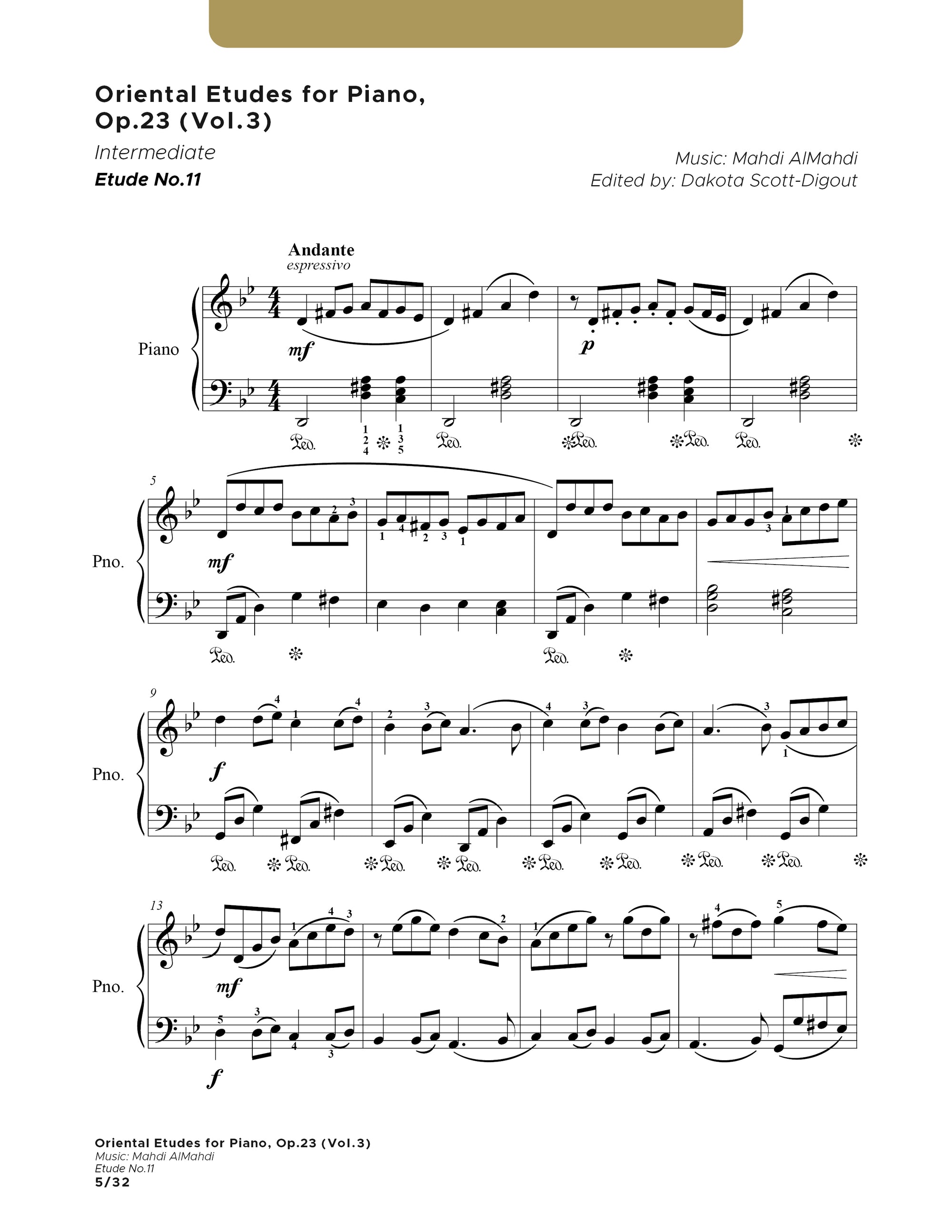 Oriental Etudes for Piano, Op.23 (Vol.3)