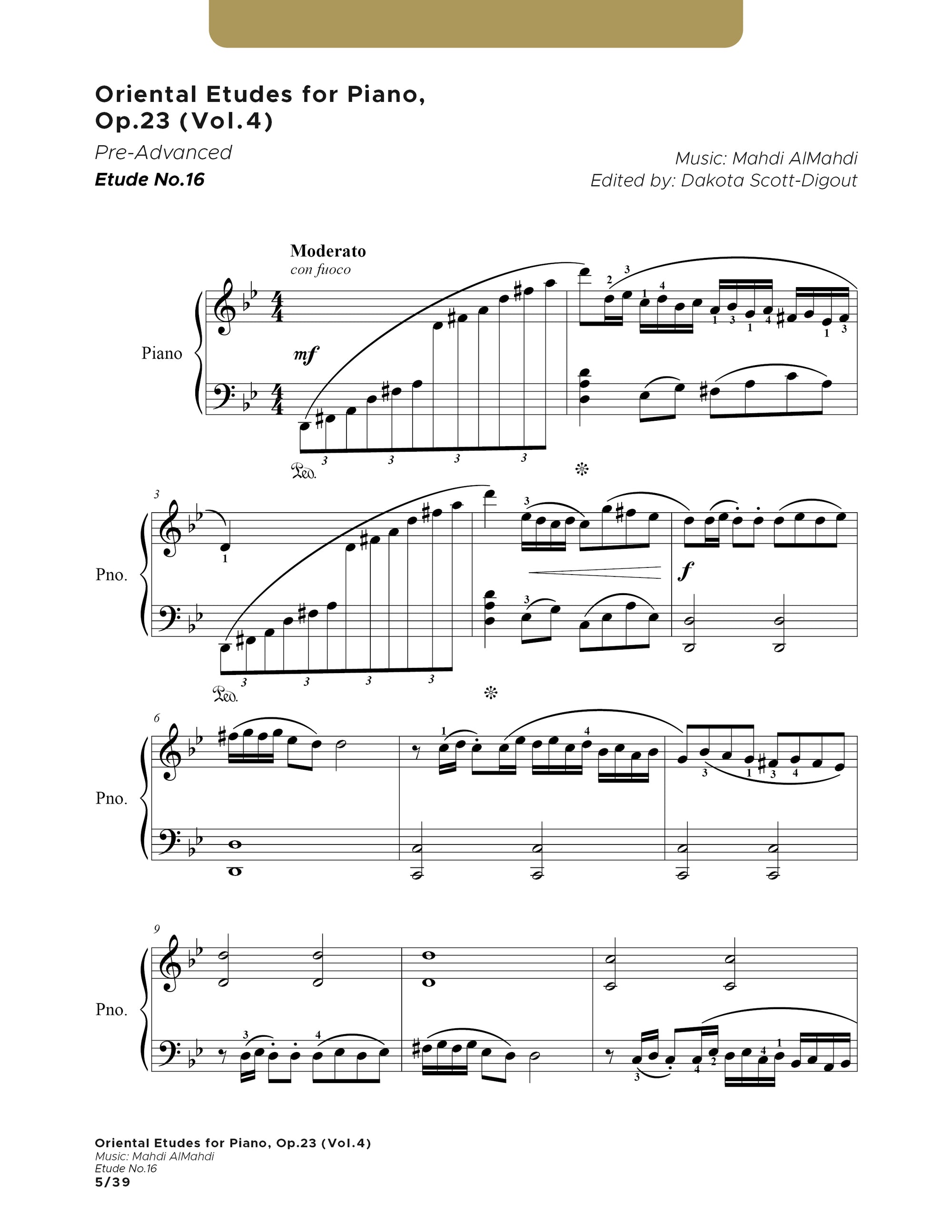 Oriental Etudes for Piano, Op.23 (Vol.4)