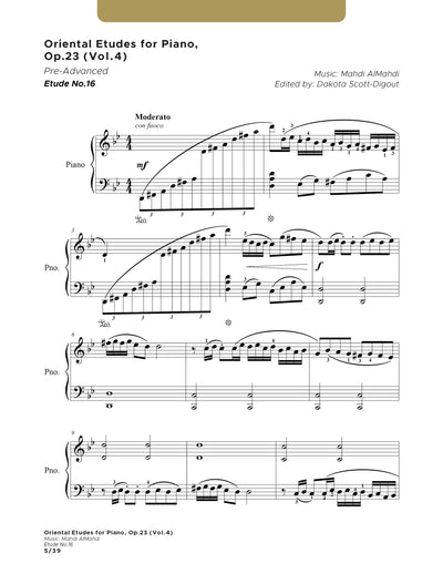 Oosterse Etudes voor piano, Op.23 (Vol.4)