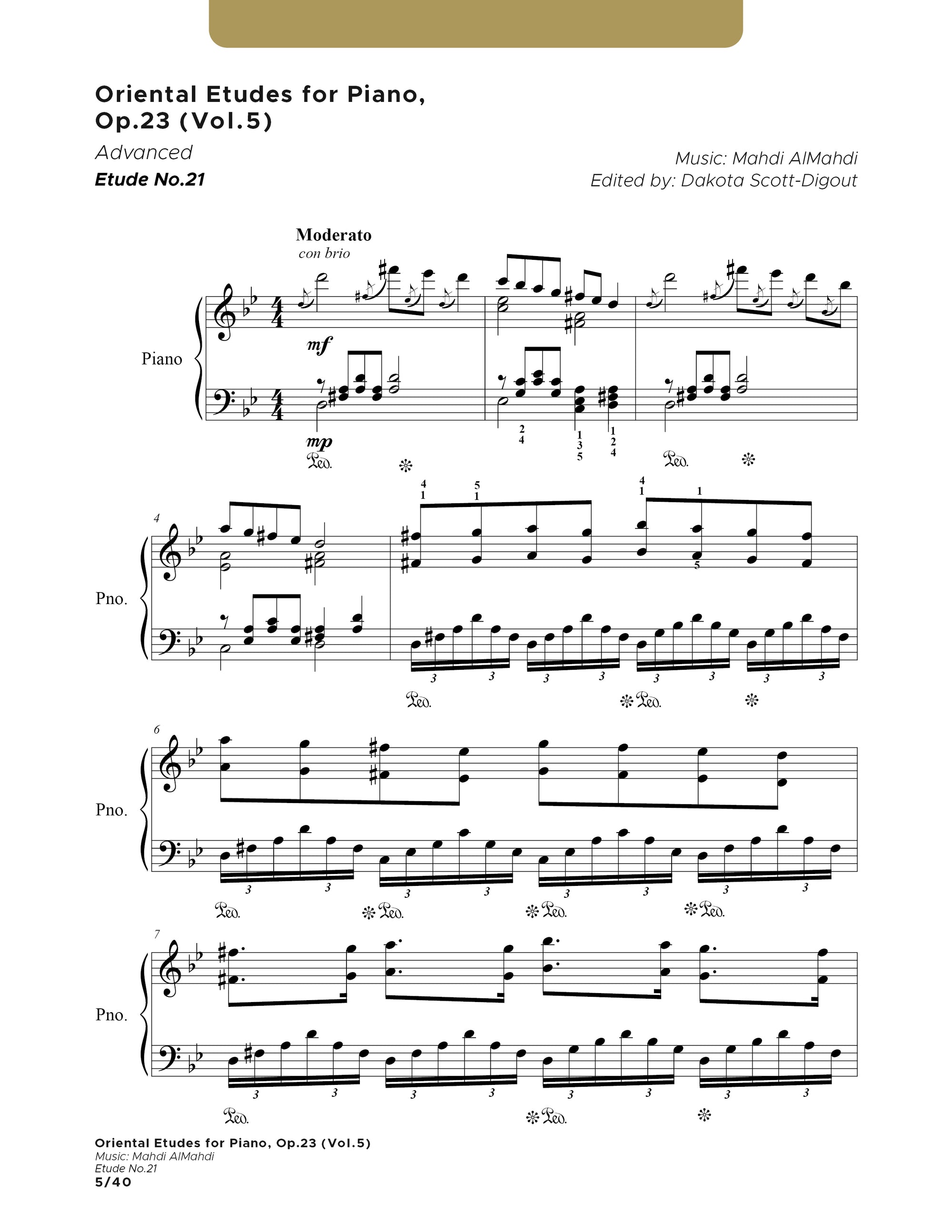 Oriental Etudes for Piano, Op.23 (Vol.5)
