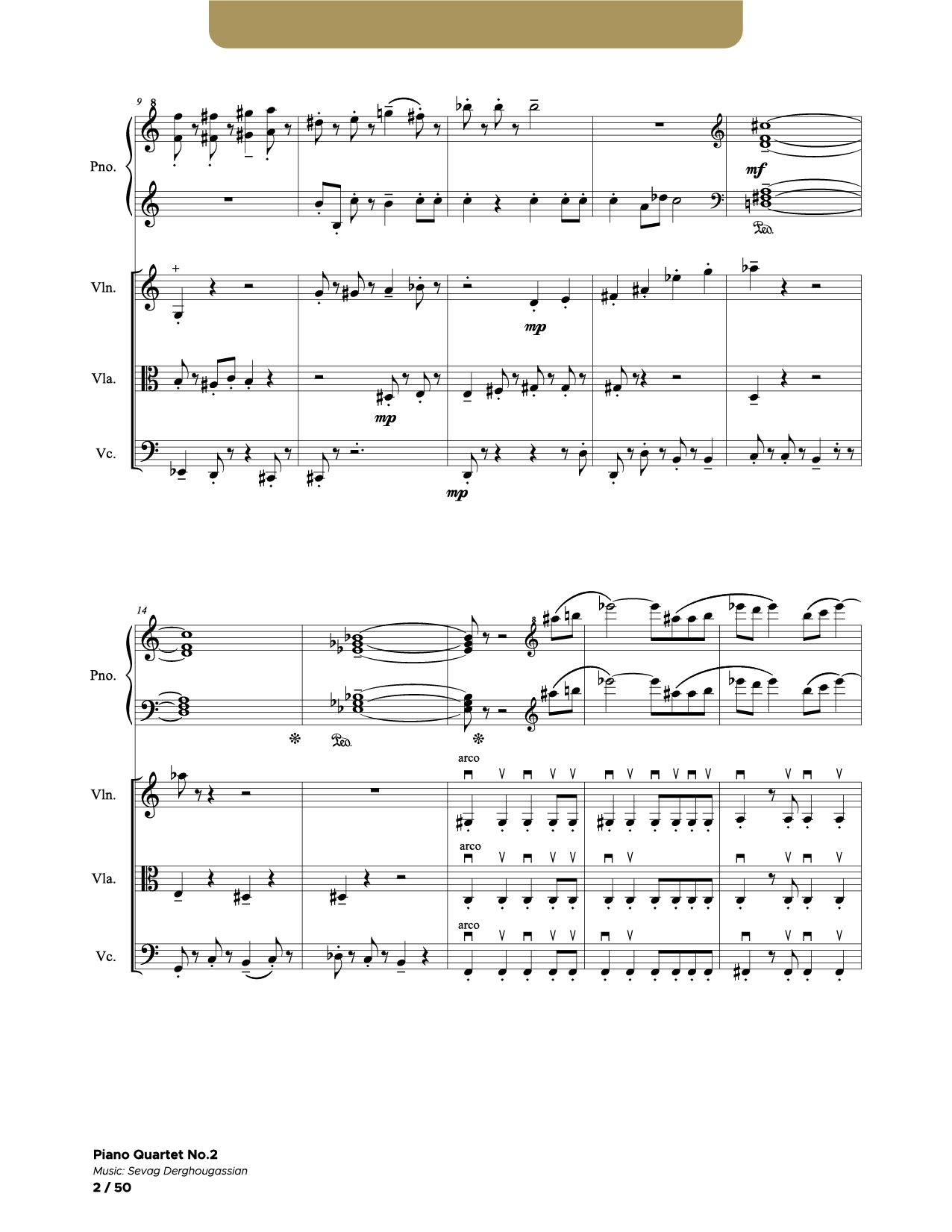 Piano Quartet No. 2_Opus 33
