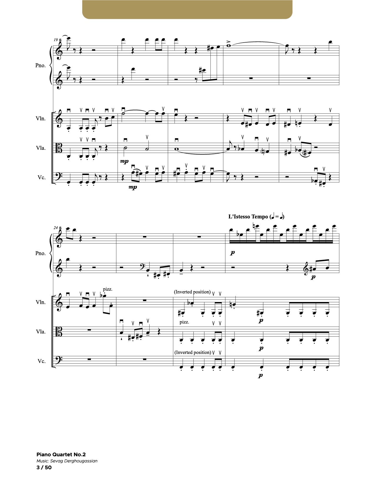 Piano Quartet No. 2_Opus 33