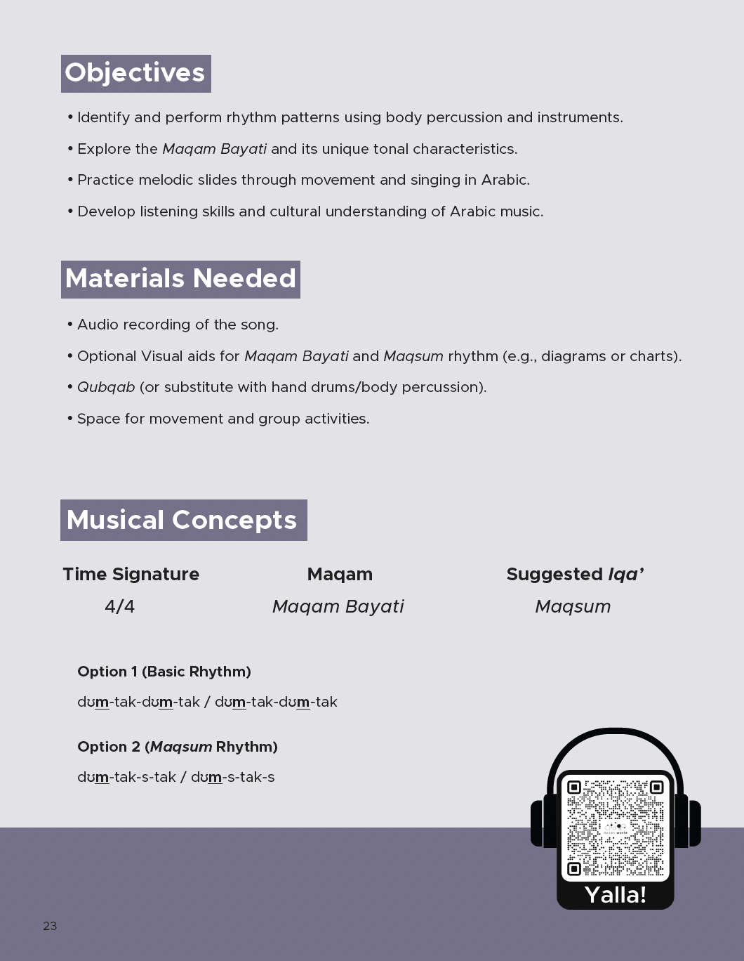 Yalla! Let’s Sing and Play (Digital Edition – PDF)