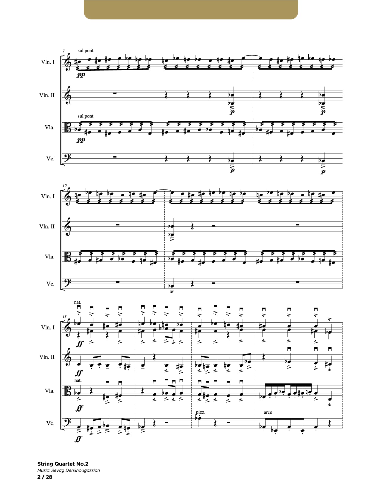 String Quartet No.2 Opus 32