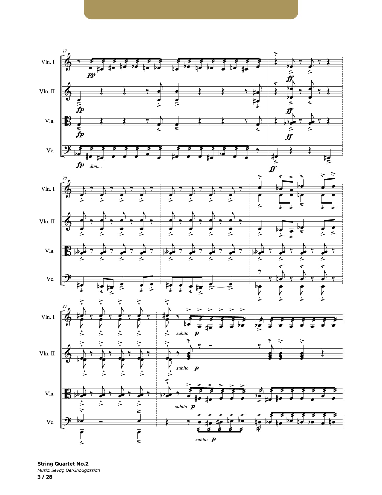 String Quartet No.2 Opus 32
