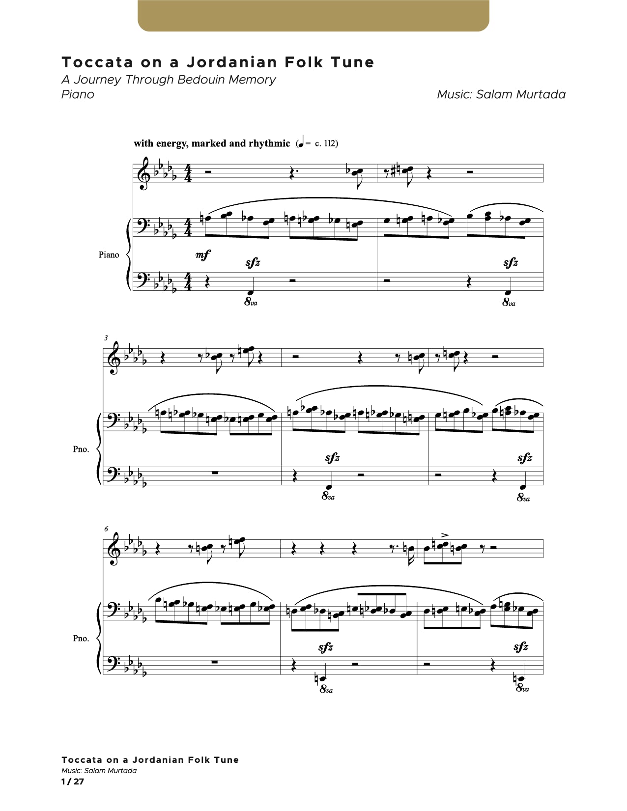 Toccata on a Jordanian Folk Tune