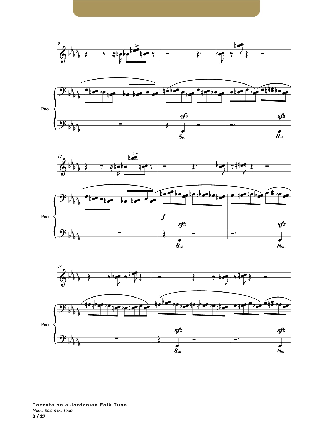 Toccata on a Jordanian Folk Tune