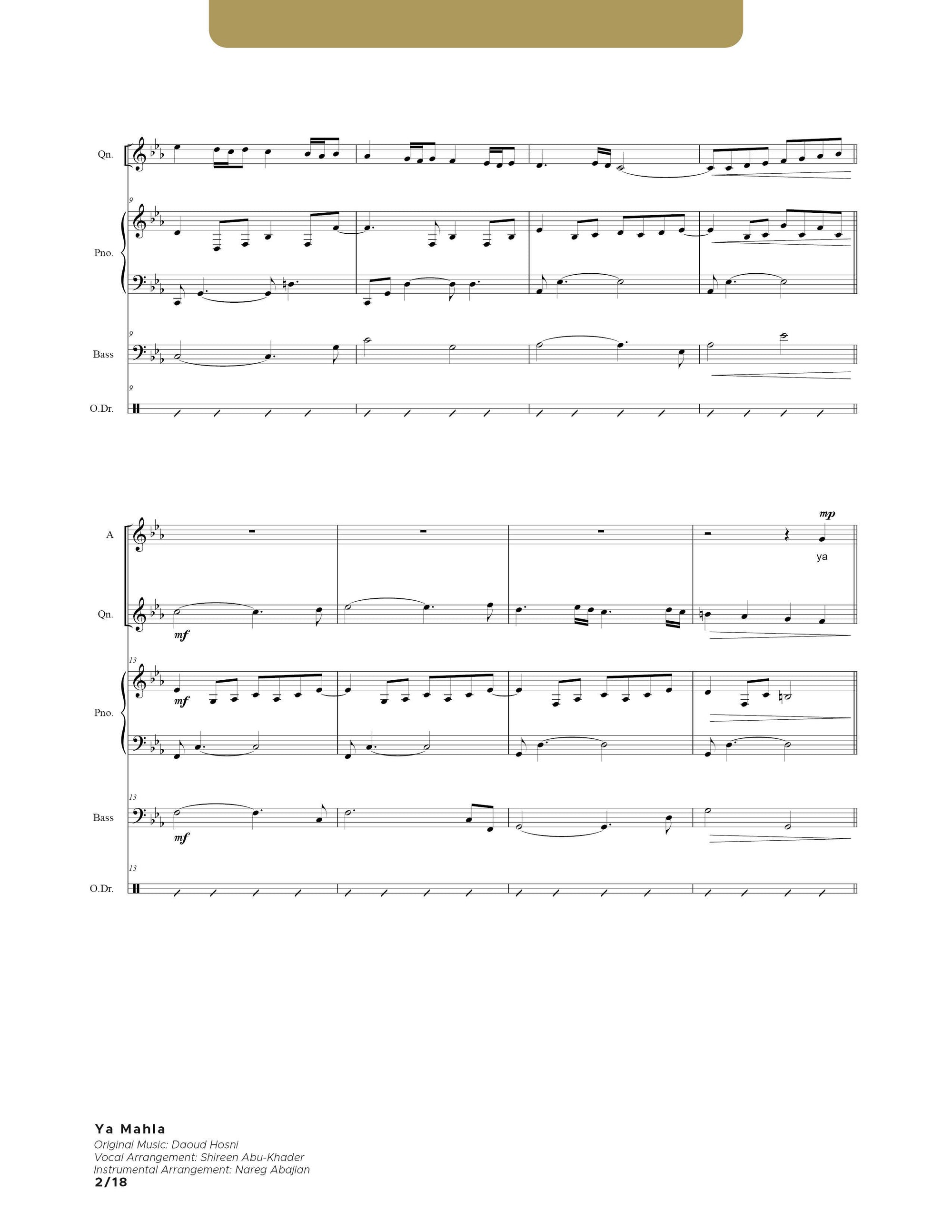 Ya Mahla - SSA and instruments