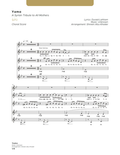 Yamo SSAA - with instruments - (Choral score)