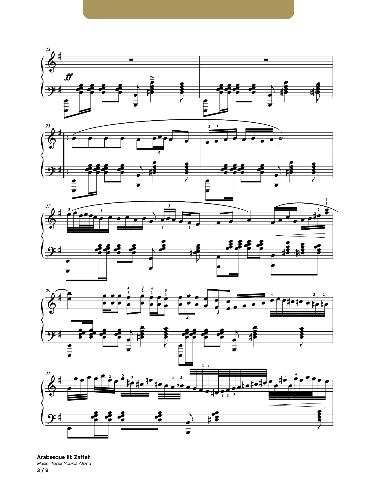 Arabesque III: Zaffeh