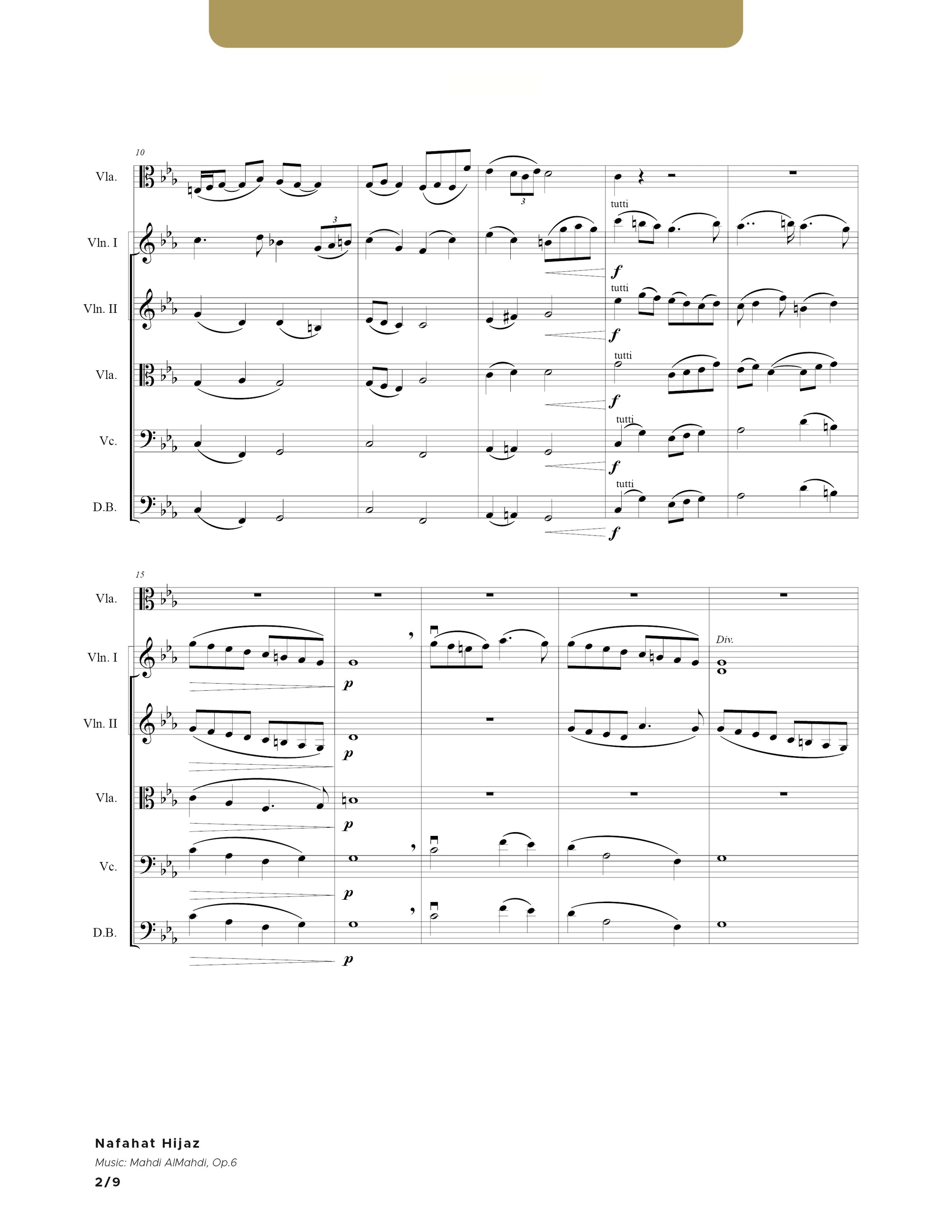 Nafahat Hijaz - For Viola and String Orchestra