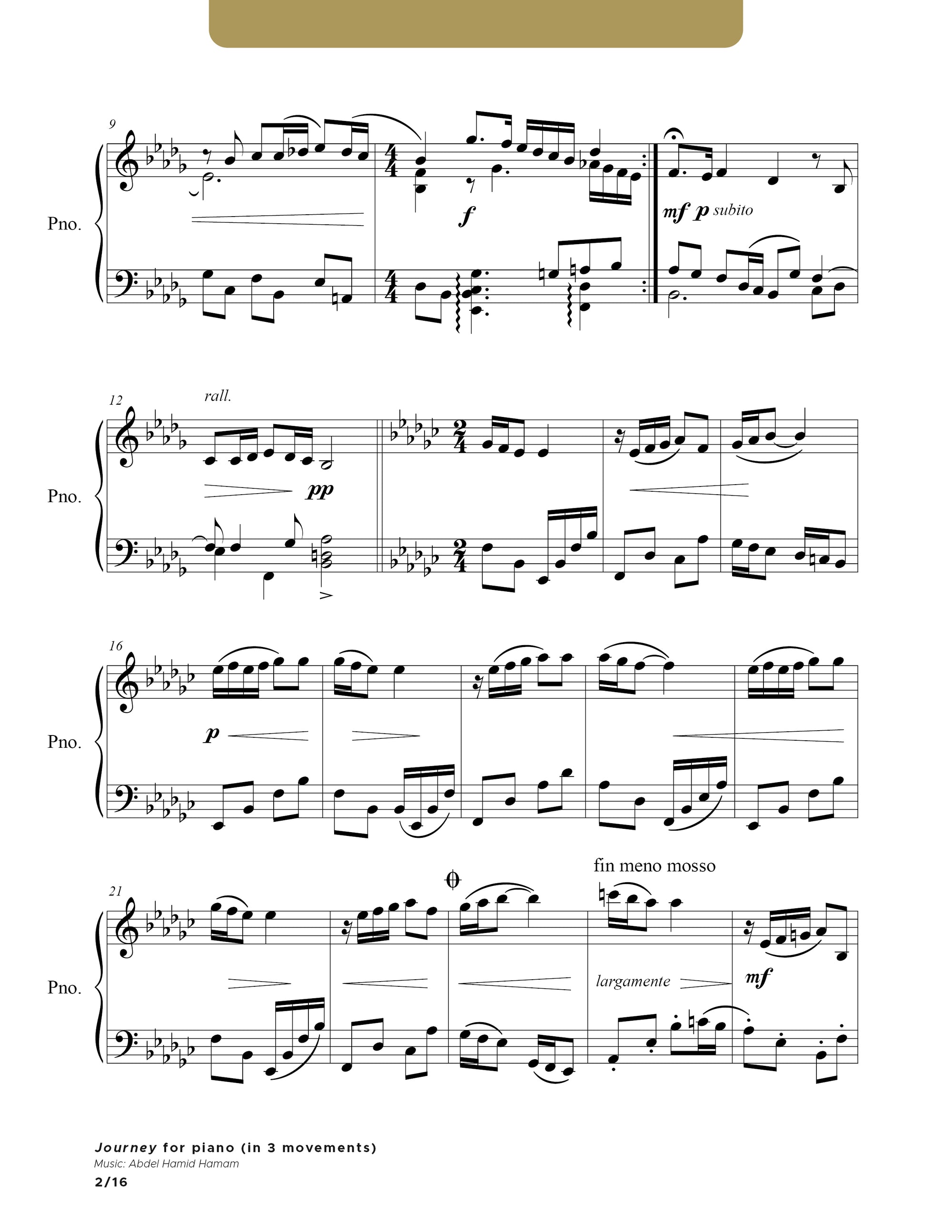 Journey for piano (in 3 movements)