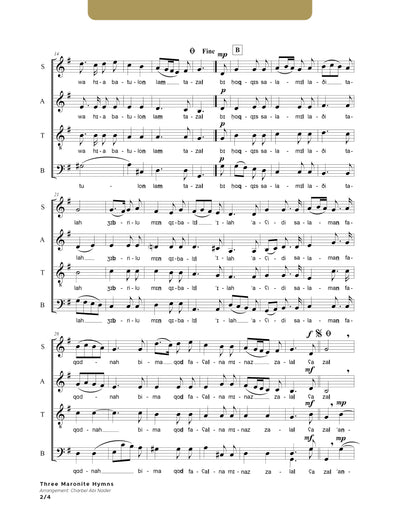 Three Maronite Hymns - SATB