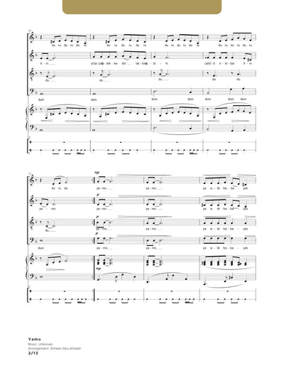 Yamo SATB - Piano &amp; Percussions